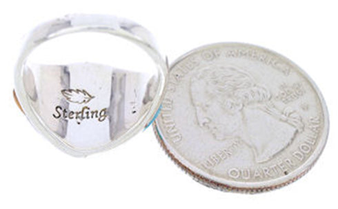 Southwest Silver And Multicolor Inlay Ring Size 6-3/4 BW71575