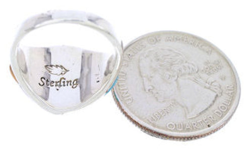 Multicolor Inlay Jewelry Sterling Silver Ring Size 5-3/4 BW71579