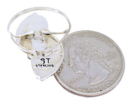 Southwest Turquoise Sterling Silver Jewelry Ring Size 7-1/4 AW71927