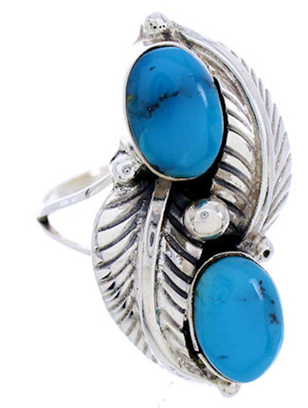 Turquoise Genuine Sterling Silver Jewelry Ring Size 5-1/4 AW71933