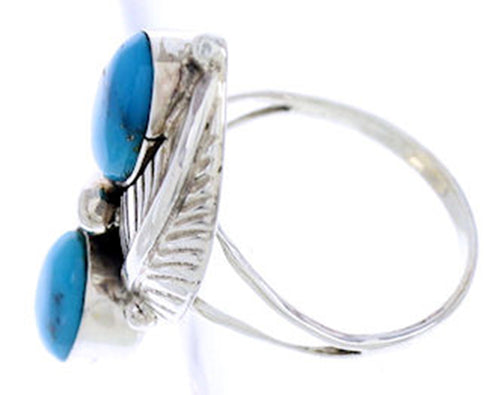 Turquoise Genuine Sterling Silver Jewelry Ring Size 5-1/4 AW71933
