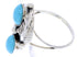 Turquoise Southwestern Sterling Silver Ring Size 5-3/4 AW72047