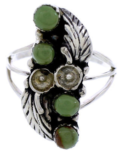 Turquoise Jewelry Genuine Sterling Silver Ring Size 7-1/2 AW71656