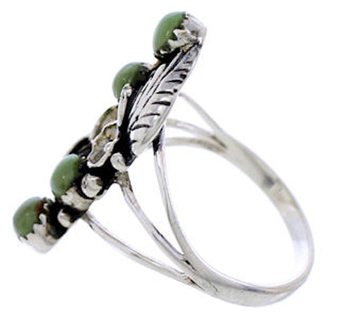 Turquoise Jewelry Genuine Sterling Silver Ring Size 7-1/2 AW71656
