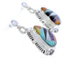 Sterling Silver Multicolor Inlay Post Southwestern Earrings DW71818