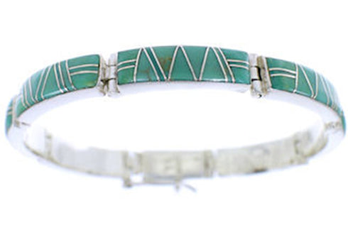 Turquoise Jewelry Southwest Sterling Silver Link Bracelet YS71555
