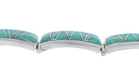 Turquoise Jewelry Southwest Sterling Silver Link Bracelet YS71555