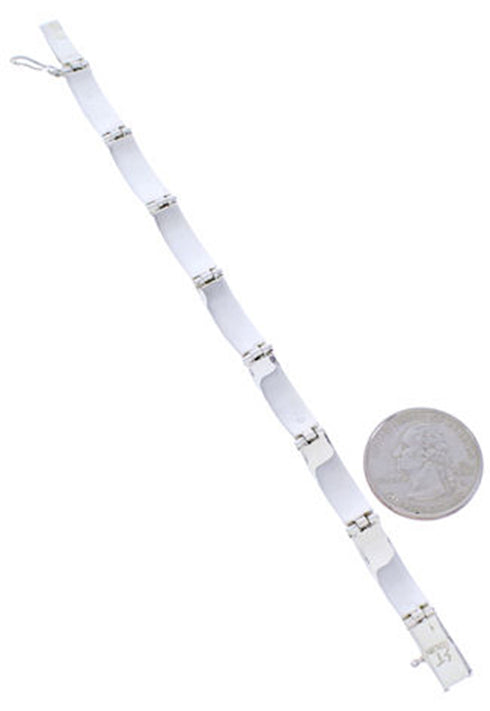 Turquoise Jewelry Southwest Sterling Silver Link Bracelet YS71555