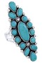 Southwest Jewelry Sterling Silver Turquoise Ring Size 6-3/4 DW72471