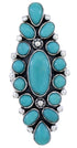 Southwestern Jewelry Turquoise Sterling Silver Ring Size 6-1/2 DW72490