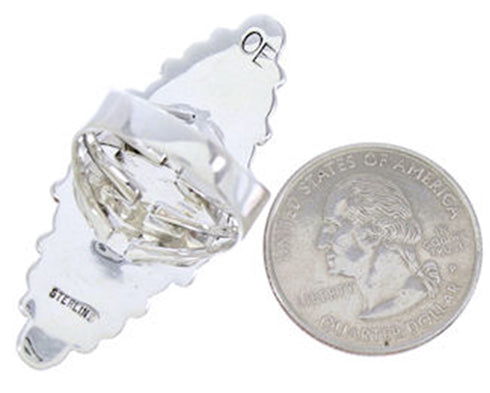 Southwest Turquoise Sterling SilverJewelry Ring Size 8-1/2 DW72516