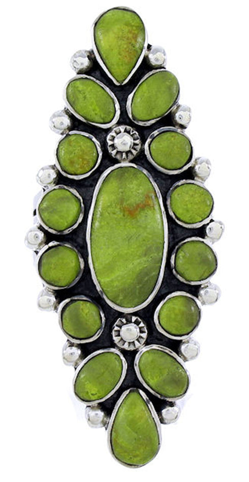 Turquoise Sterling Silver Southwest Jewelry Ring Size 7-1/2 DW72543