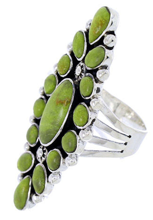 Sterling Silver Turquoise Southwest Jewelry Ring Size 7-1/4 DW72559