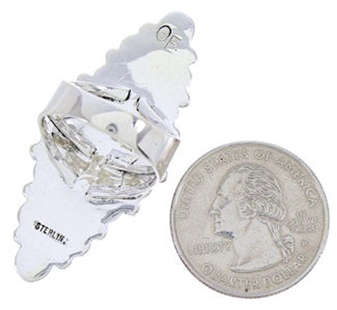 Sterling Silver Turquoise Southwest Jewelry Ring Size 7-1/4 DW72559