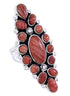 Southwest Red Oyster Shell Large Statement Ring Size 7-1/4 BW72072