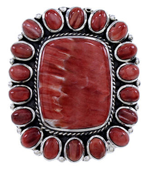 Red Oyster Shell Jewelry Large Statement Ring Size 6-1/2 BW72076