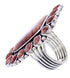 Southwest Red Oyster Shell Large Statement Ring Size 6-3/4 BW72077