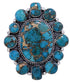 Southwest Turquoise Jewelry Large Statement Ring Size 8-1/2 YS71919