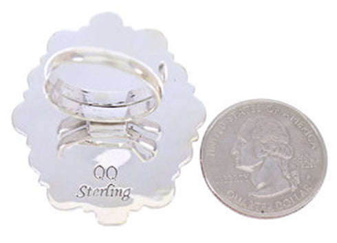 Southwest Turquoise Jewelry Large Statement Ring Size 8-1/2 YS71919