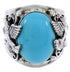 Eagle Silver Turquoise Ring Southwestern Jewelry Size 8-3/4 DW72183