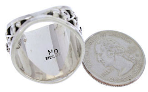 Eagle Silver Turquoise Ring Southwestern Jewelry Size 8-3/4 DW72183