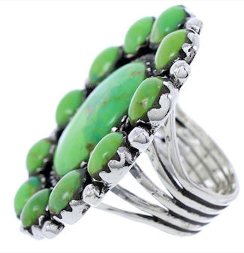 Large Statement Mojave Turquoise Southwest Ring Size 4-1/2 PS72431