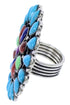 Turquoise Multicolor Southwest Large Statement Ring Size 7-3/4 BW72210