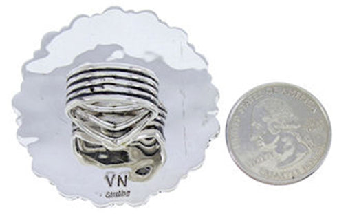 Turquoise Multicolor Southwest Large Statement Ring Size 7-3/4 BW72210