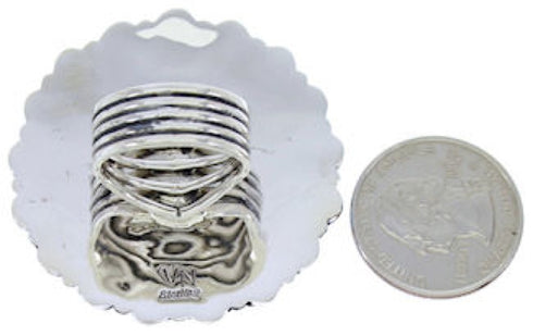 Sterling Multicolor Southwest Large Statement Ring Size 7-3/4 BW72221