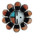 Southwest Sun Multicolor Silver Ring Size 8-3/4 YS72114