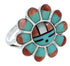 Sun Multicolor Silver Southwest Jewelry Ring Size 5-3/4 YS72144