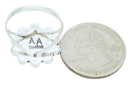 Sun Multicolor Silver Southwest Jewelry Ring Size 5-3/4 YS72144