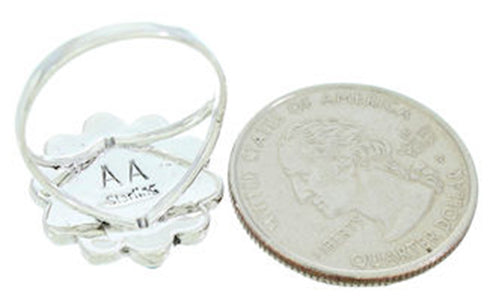 Sterling Silver Multicolor Sun Ring Size 8-3/4 YS72207