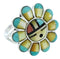 Silver Jewelry Southwest Multicolor Sun Ring Size 5-3/4 YS72255