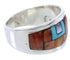 Sterling Silver Southwest Multicolor Jewelry Ring Size 6-1/4 AW72355