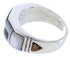 Genuine Sterling Silver And Multicolor Inlay Ring Size 5-3/4 AW72421
