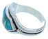 Turquoise Opal Inlay Ring Jewelry Size 5-3/4 BW72279