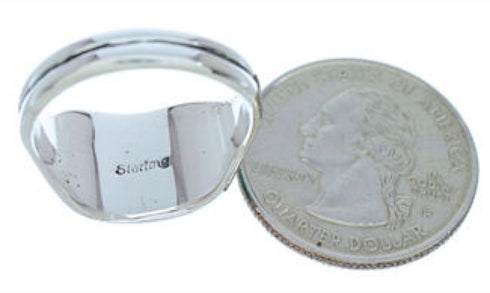 Turquoise Opal Southwestern Silver Ring Size 5-3/4 BW72303