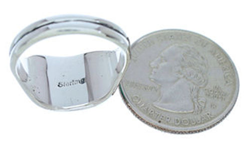 Sterling Silver Turquoise And Opal Inlay Ring Size 7-3/4 BW72317