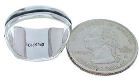 Multicolor Inlay Sterling Silver Ring Size 5-3/4 BW72335