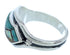 Turquoise Multicolor Inlay Silver Ring Size 6-3/4 BW72387