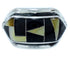 Southwest Black Jade Yellow Mother Of Pearl Ring Size 5-3/4 BW72407
