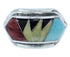 Southwest Silver Multicolor Ring Size 5-3/4 YS72349