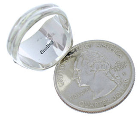 Southwest Jewelry Sterling Silver Multicolor Ring Size 5-3/4 YS72406
