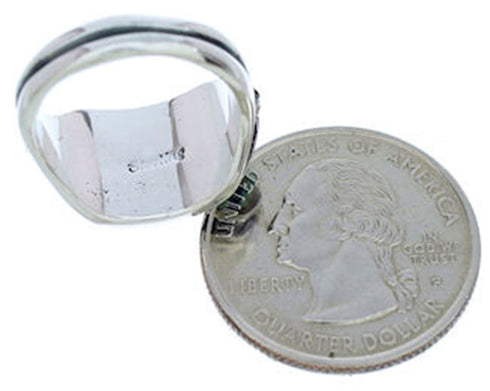 Multicolor Inlay Southwest Silver Jewelry Ring Size 5-1/4 YS72438