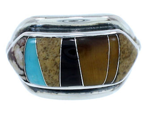 Multicolor Jewelry Sterling Silver Southwest Ring Size 6-1/2 YS72503