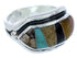 Multicolor Jewelry Southwest Sterling Silver Ring Size 8-1/4 YS72509