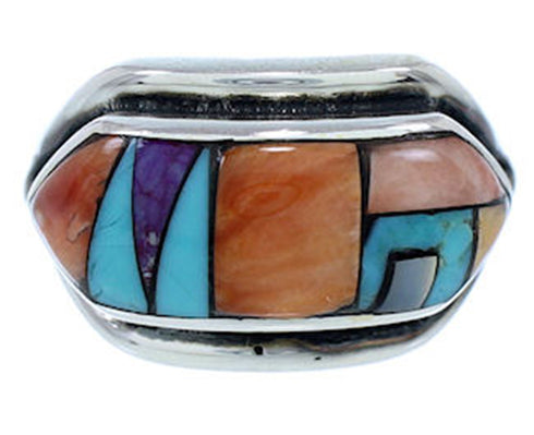 Sterling Silver And Multicolor Ring Size 5-1/2 YS72537