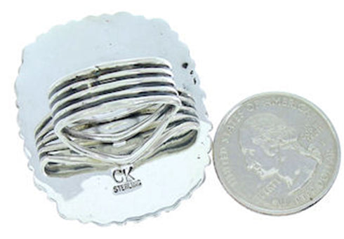 Multicolor Large Statement Sterling Silver Ring Size 9-3/4 BW72552