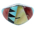 Southwest Genuine Sterling Silver Multicolor Ring Size 6-3/4 AW73294